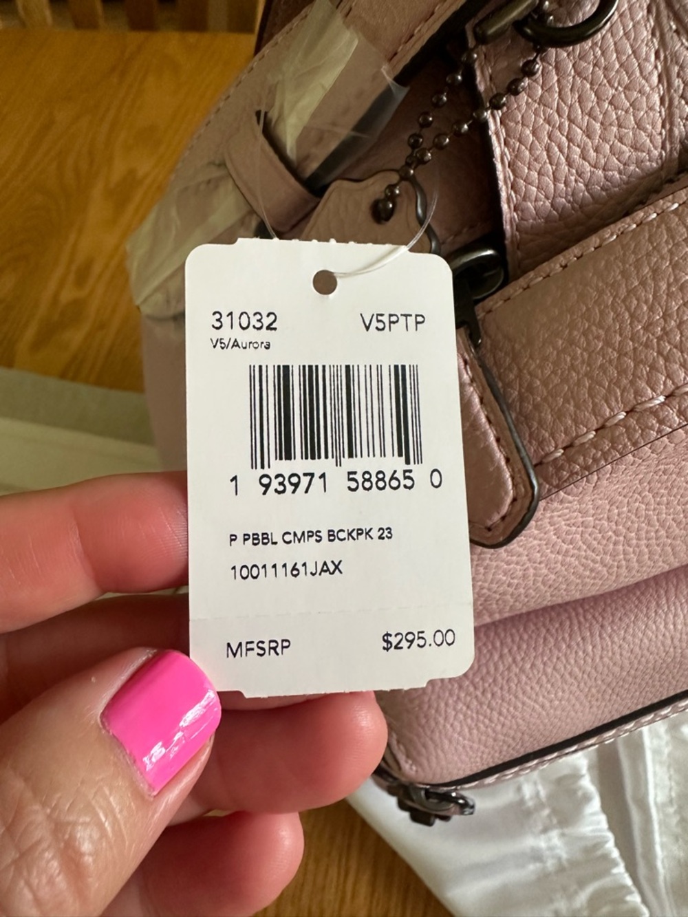 Coach Campus Backpack 23 Powder Pink - Picture 5 of 7